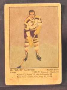 1951-52 Parkhurst Ed "Big Ed" Sanford #22 Boston Bruins - Rookie - Bild 1 von 2