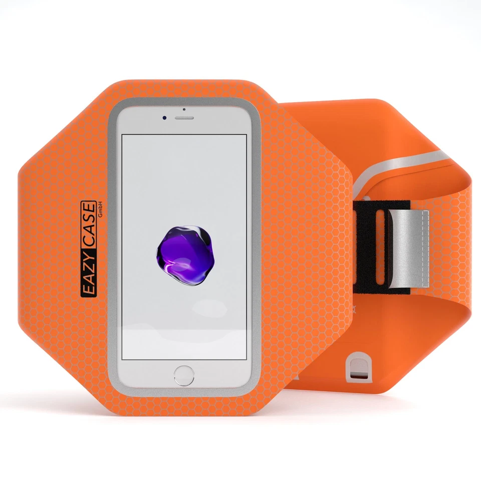 Universal Sport Handy Armtasche Jogging Smartphone Fitness Arm Band Orange - Bild 1 von 1
