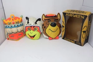 Rare Lot of 3x Vtg 1960s Ben Cooper Masks Hardy Har Har Yogi Bear Queen Atom Ant - Picture 1 of 24