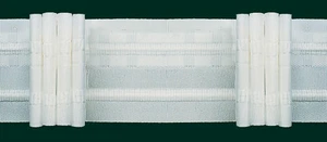 Faltenband mit 4 Falten, 50 mm, weiß, 300 % / Aufmachung 10 m - Bild 1 von 1