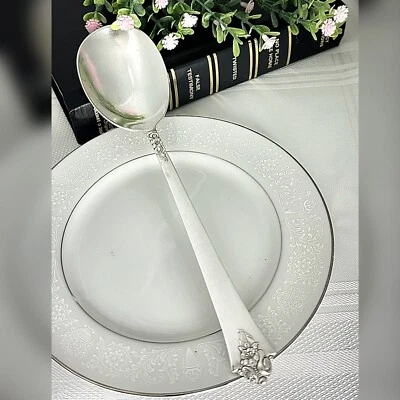 Castle Rose Sterling by Royal Crest Smooth Casserole Silverware Flatware Spoon 1 - Image 1 of 4