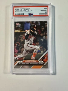 2024 TOPPS NOW JACKSON HOLLIDAY ROOKIE CARD SP BALTIMORE ORIOLES #61 RC - PSA 10 - Picture 1 of 2