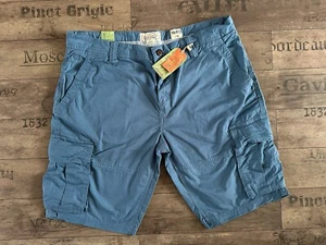 PANTALONES CORTOS CARGO FAT FACE BUDE ALGODÓN LIGERO - AZUL CHAMB - HOMBRE W 40 L 12 NUEVOS - Imagen 1 de 6