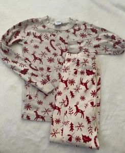 Hanna Andersson Organic Cotton Scandi Cane Xmas Holiday Pjs 140 130 8 10 - Picture 1 of 3