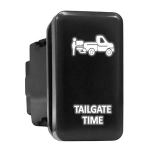 TAILGATE TIME White Backlit Switch Tall Push Button 1.54"x 0.83" (Fit: Toyota) - Picture 1 of 6