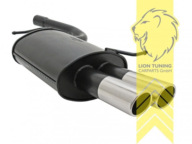 Sportauspuff Endschalldämpfer für Audi A4 B6 8E Limousine Avant 2 x 76mm SR - Bild 1 von 1