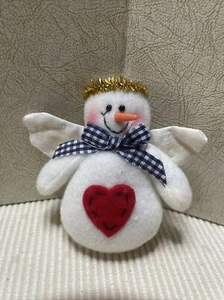 Weihnachtsnadel Schneemann Stoffbrosche 3,5"" Ornament - Bild 1 von 12