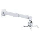 Universal Projector Ceiling or Wall Mount Bracket Tilt DLP LCD - 44 lbs - White