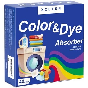 40 Count Color Absorber for Laundry Protect Clothes from Color Bleed Stains - Picture 1 of 7