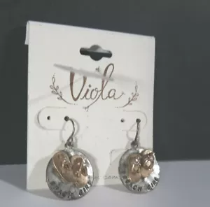 Viola Brand Metal Flip Flops Sandals Disc Sandals 'Beach Girl' Drop Earrings - Picture 1 of 1