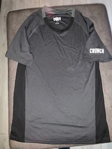 Crunch Top Gym Activewear Stretch S/Sleeved V Neck S Grey Marl BNWoT - Picture 1 of 1