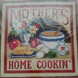 Vintage 80er "MOTHER'S HOME COOKIN" - Nadelspitzen-Set #6794 von SUNSET DESIGNS  - Bild 1 von 3