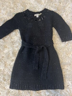 Vestido suéter Cherokee negro para niñas talla 6/6x Foto 1 de 4