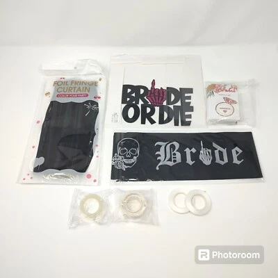 Lote de Decoraciones de Ducha Nupcial Despedida de Soltera Novia o Troquel Calavera Floral Foto 1 de 4