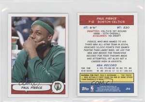 2004-05 Topps Bazooka Minis Paul Pierce #34 HOF
