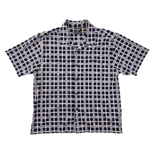 Camisa informal Roca Wear vintage geométrica manga corta abotonada para hombre XL - Imagen 1 de 10
