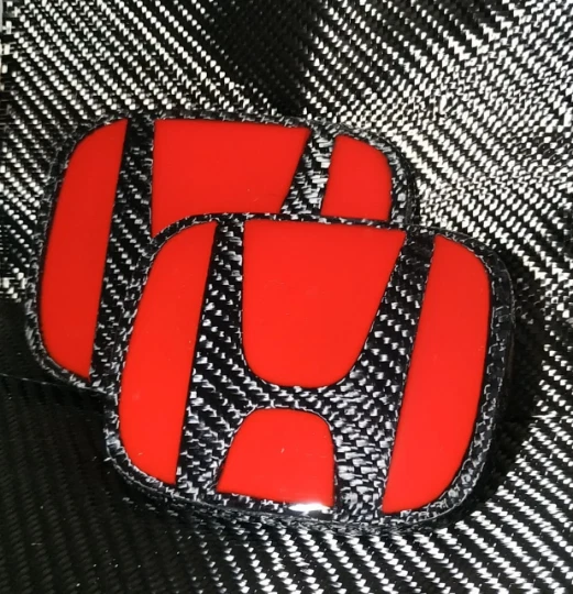 FIBRA DE CARBONO HONDA EMBLEMA INSIGNIA ACUERDO CIVIC TYPER Foto 1 de 4