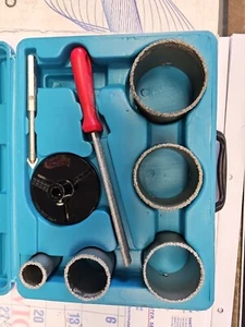 8-teiliges Wolframcarbid Körnung Lochsäge Kit mit Koffer  - Bild 1 von 7