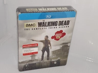 Walking Dead Third Season (Blu-ray, 5-Disc, 2013) Target Steelbook.NEW READ DESC - Image 1 of 4