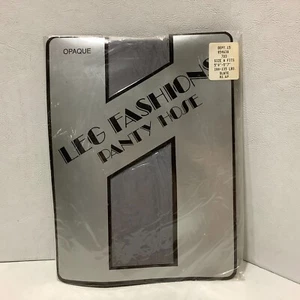New Leg Fashions Opaque Pantyhose Slate Size A Made USA - Picture 1 of 4