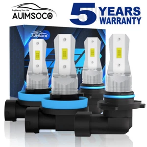 Paquete de 4 bombillas H11 9005 combinadas de faros LED 6500K súper blancas brillantes - Imagen 1 de 18