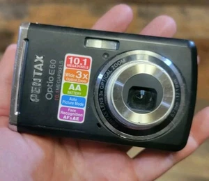 PENTAX Optio E60 10.1 MP Digital Camera Black, batteries - tested - Picture 1 of 8