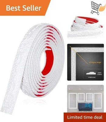 Borde de pared de PVC flexible autoadhesivo impermeable decoración del hogar 16,4 pies Foto 1 de 4