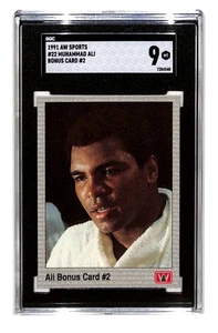 1991 AW Sports Muhammad Ali Bonus Card #2 SGC 9 Mint Boxing Legend - Bild 1 von 2