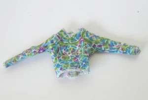 Vintage Barbie 1998 Multicolor Tie-Dye Shirt - Long Sleeve Blue/Purple - Picture 1 of 2