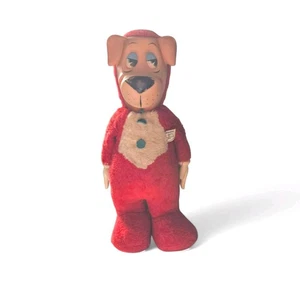 Knickerbocker Huckleberry Hound 1959 Stofftier Hanna Barbera Gummi Gesicht  - Bild 1 von 11