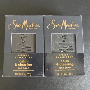 2x Shea Moisture African Black Soap Claim & Clearing With 🌱 Moisturizer New - Picture 1 of 2