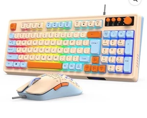Wired Gaming Keyboard & Mouse Combo, RGB Backlit Mechanical Feel Gaming Keybo... - Picture 1 of 7