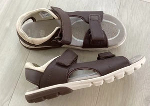 Clarks Rocco Wavey Dark Brown Leather Air Spring Sandals UK 3.5G New - Picture 1 of 3