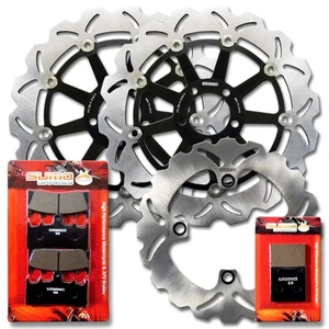 Front+Rear Brake Disc Rotors+Pads for Kawasaki ZX1200 ZX12 R ZX A/B [2000-2003] - Picture 1 of 7