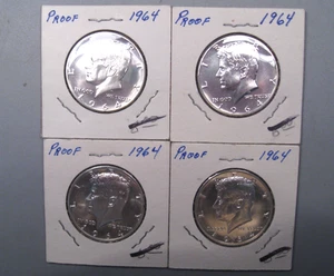 Medio dólar de plata JFK Kennedy 1964 de prueba 4.  #14 - Imagen 1 de 11