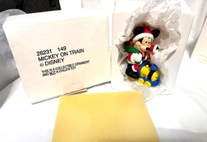 Disney Grolier Navidad Magic Mickey on Train Adorno #26231 157 y Caja Nuevo de Lote Antiguo - Imagen 1 de 3