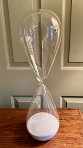 Mid Century Modern mundgeblasene Glaskegel Sanduhr 2HR Timer Sand MOD Vintage Pyrex? - Bild 1 von 2