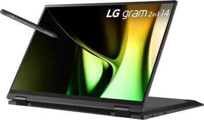 LG Gram 14" 2 in 1 AI Laptop 14T90S Ultra5 Intel Arc 16GB/512GB Win11 Black - Image 1 of 4