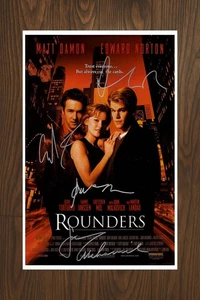 ROUNDERS Signed Movie Poster 11x17 with COA - Authentic Memorabilia - Picture 1 of 3