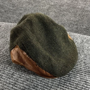 Gorra Cremieux ajustada para hombre pequeña/mediana verde espiga tweed hiedra driver - Imagen 1 de 10