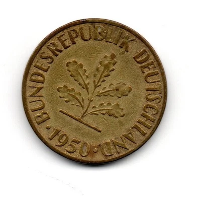 Germany 1950, Bundesrepublik Deutschland, 10 pfennig F - Image 1 of 2