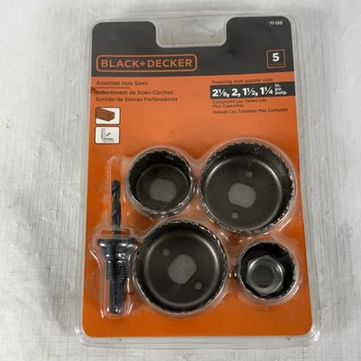BLACK+DECKER 5-Piece Assorted Hole Saws - 71-120  A - Image 1 of 2