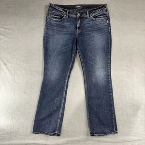 Silver Jeans Co. Mujer 18x31 Suki Bota Ajustada Lavado Oscuro Elástico Denim Envejecido - Imagen 1 de 8