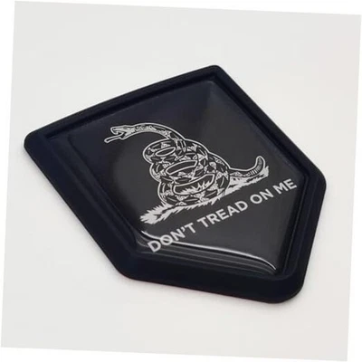  Black Gadsden Don't Tread On Me Flag Decal Stickers Emblem Car Accessories  - Image 1 of 4