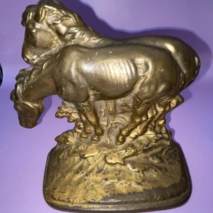 Vintage Gusseisen Pferd Buchstütze Türstopper - Bild 1 von 3