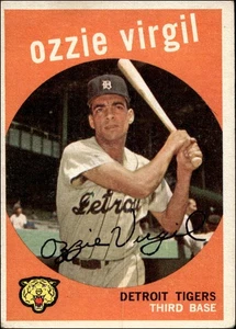 1959 Topps #203b Ozzie Virgil Gray/darker back - Bild 1 von 2