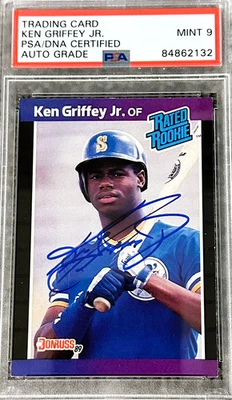 1989 Donruss #33 HOF Ken Griffey Jr.  PSA Mint 9 / DNA Gem Mint 10 Rookie Card - Image 1 of 4