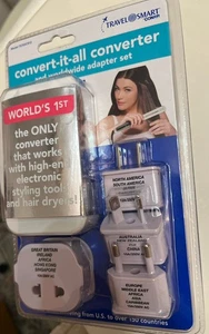 New Conair TS705CR Travel Smart Wattage Converter, Plastic, White Adapters - Picture 1 of 3
