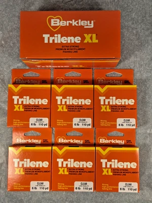 Berkley Fishing Line 6lb Test Trilene XL Clear 110 Yards-Lot of (6) Pony Reels - Image 1 of 4