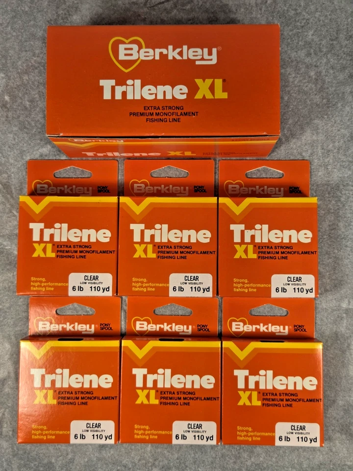Berkley Fishing Line 6lb Test Trilene XL Clear 110 Yards-Lot of (6) Pony Reels - Image 1 of 4